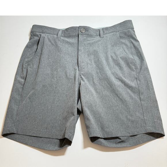 Free Fly Chino Flat Front Stretch Shorts Men's Size 34 Gray Pockets - Picture 1 of 5